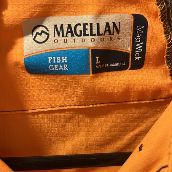 Magellan Orange Button Down - Picture 2 of 2